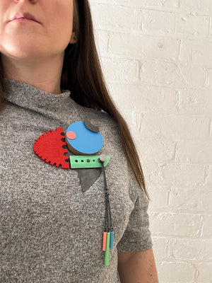Rachel Butlin - Things Unsaid Brooch/Wall Piece I-Pins-Precious Collective-Pistachios