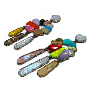 Rainbow Neogem Drop Earrings-Earrings-Nikki Couppee-Pistachios