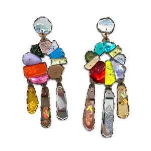 Rainbow Neogem Drop Earrings-Earrings-Nikki Couppee-Pistachios
