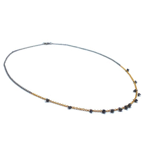 Raw Diamond and Gold Necklace-Necklaces-Austin Titus-Pistachios