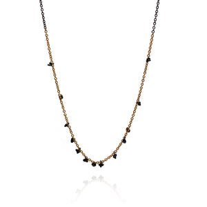 Raw Diamond and Gold Necklace-Necklaces-Austin Titus-Pistachios