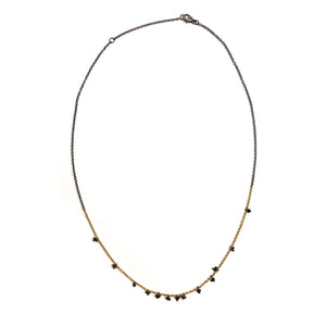 Raw Diamond and Gold NecklaceXXX-Necklaces-Austin Titus-Pistachios