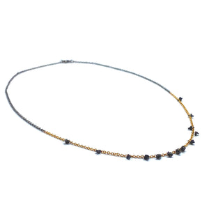 Raw Diamond and Gold NecklaceXXX-Necklaces-Austin Titus-Pistachios