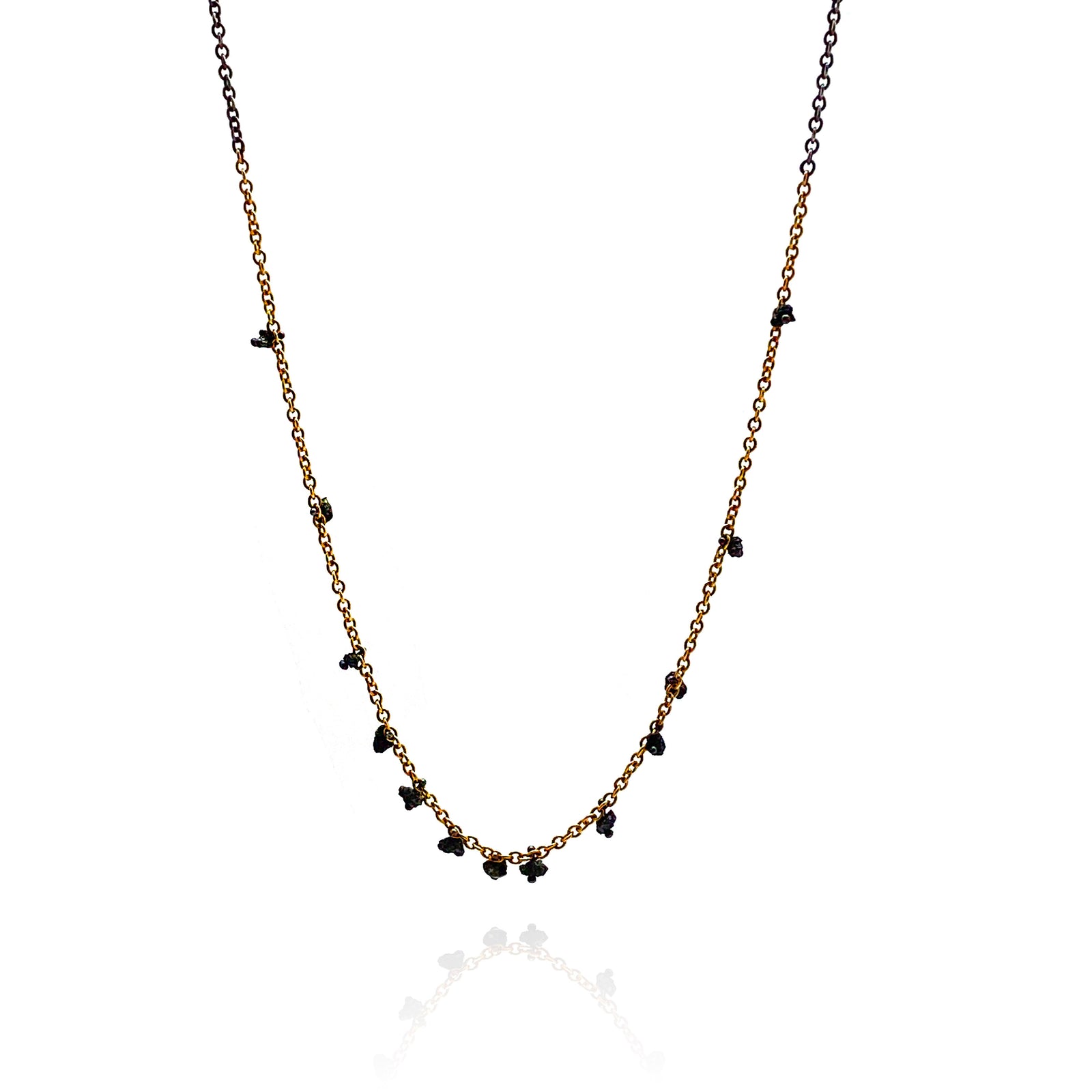 Raw Diamond and Gold NecklaceXXX-Necklaces-Austin Titus-Pistachios