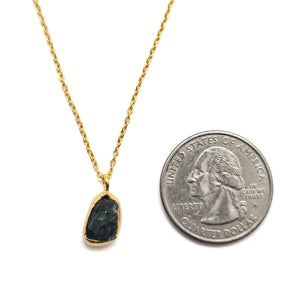 Raw Emerald Bezel Pendant-Necklaces-Julia Cabral-Pistachios