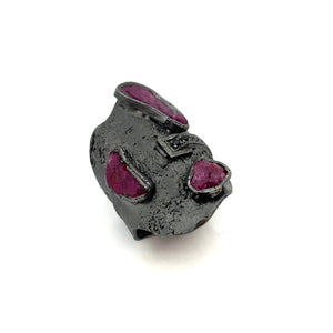 Raw Ruby Ring-Rings-German Kibirski-Pistachios