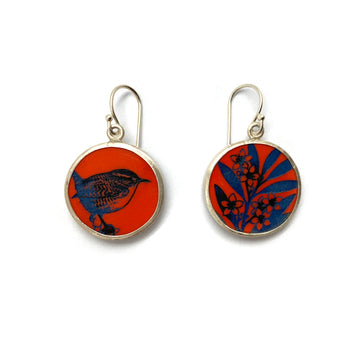 Reconstituted Coral Earrings