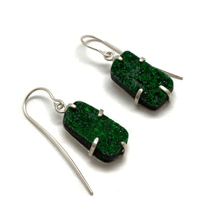 Rectangle Warwickite Earrings-Earrings-Eva Stone-Pistachios