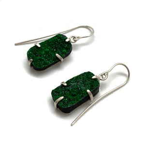 Rectangle Warwickite Earrings-Earrings-Eva Stone-Pistachios