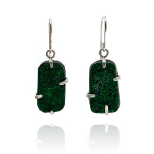Rectangle Warwickite Earrings-Earrings-Eva Stone-Pistachios