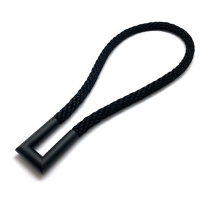 Rectangular Black Rope Necklace-Necklaces-Joanne Grimonprez-Pistachios