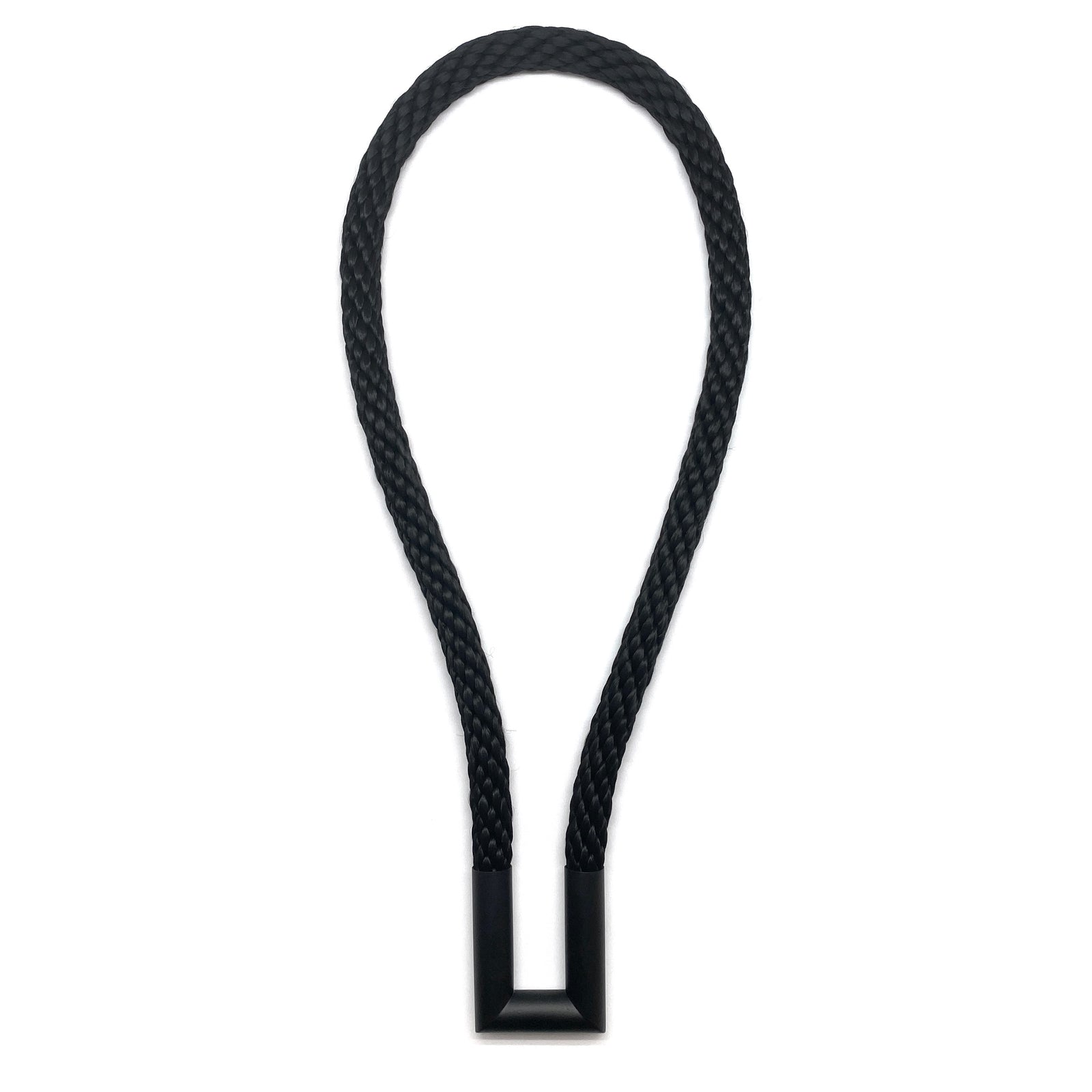 Rectangular Black Rope Necklace-Necklaces-Joanne Grimonprez-Pistachios