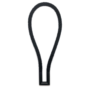 Rectangular Black Rope Necklace-Necklaces-Joanne Grimonprez-Pistachios