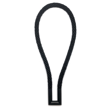 Rectangular Black Rope Necklace