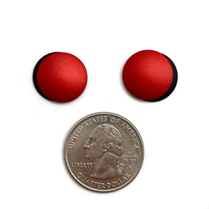 Red & Black Circle Studs-Earrings-Ursula Muller-Pistachios