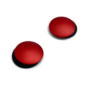 Red & Black Circle Studs-Earrings-Ursula Muller-Pistachios