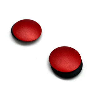Red & Black Circle Studs-Earrings-Ursula Muller-Pistachios