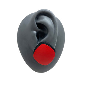 Red & Black Square Studs-Earrings-Ursula Muller-Pistachios