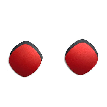 Red & Black Square Studs