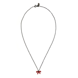 Red Bow Petite Pendant-Necklaces-Ashley Buchanan-Pistachios