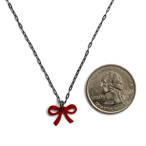 Red Bow Petite Pendant-Necklaces-Ashley Buchanan-Pistachios