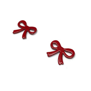 Red Bow Studs-Earrings-Ashley Buchanan-Pistachios
