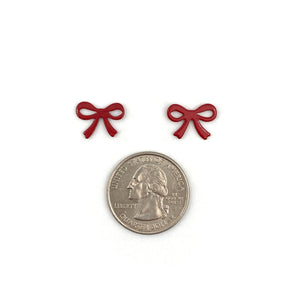 Red Bow Studs-Earrings-Ashley Buchanan-Pistachios