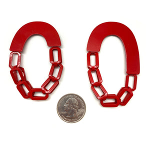Red Chain Earrings-Earrings-Ashley Buchanan-Pistachios