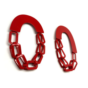 Red Chain Earrings-Earrings-Ashley Buchanan-Pistachios