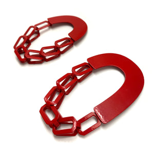 Red Chain Earrings-Earrings-Ashley Buchanan-Pistachios