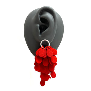 Red Cluster Earrings-Earrings-Eve Balashova-Pistachios