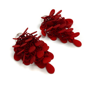 Red Cluster Earrings-Earrings-Eve Balashova-Pistachios