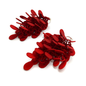 Red Cluster Earrings-Earrings-Eve Balashova-Pistachios