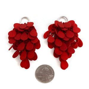Red Cluster Earrings-Earrings-Eve Balashova-Pistachios