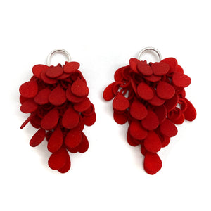 Red Cluster Earrings-Earrings-Eve Balashova-Pistachios