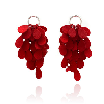 Red Cluster Earrings