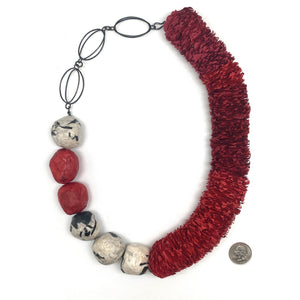 Red Combination Necklace-Necklaces-Myung Urso-Pistachios