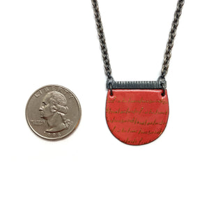 Red-Orange Enamel Necklace-Necklaces-Jenne Rayburn-Pistachios