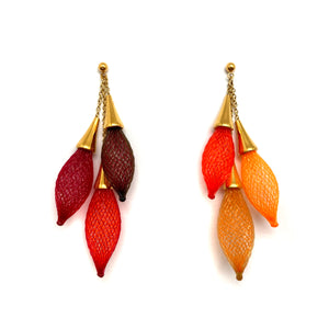 Red Orange Ombre Bundle Earrings-Earrings-Dorine Decayeux-Pistachios
