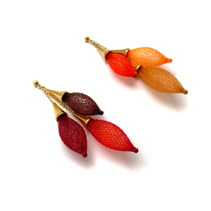 Red Orange Ombre Bundle Earrings-Earrings-Dorine Decayeux-Pistachios
