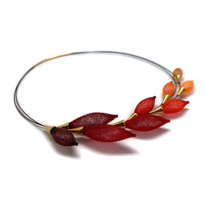 Red Orange Ombre Necklace-Necklaces-Dorine Decayeux-Pistachios