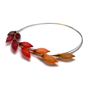 Red Orange Ombre Necklace-Necklaces-Dorine Decayeux-Pistachios