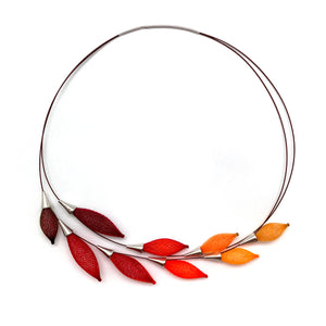 Red Orange Ombre Necklace-Necklaces-Dorine Decayeux-Pistachios