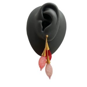 Red Pink Ombre Bundle Earrings-Earrings-Dorine Decayeux-Pistachios