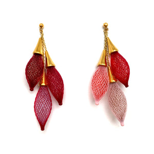Red Pink Ombre Bundle Earrings-Earrings-Dorine Decayeux-Pistachios