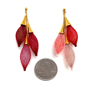 Red Pink Ombre Bundle Earrings-Earrings-Dorine Decayeux-Pistachios