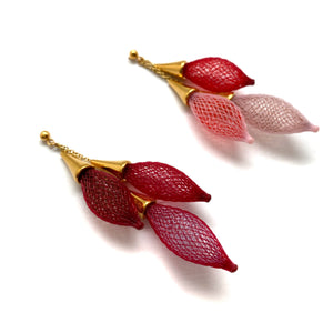 Red Pink Ombre Bundle Earrings-Earrings-Dorine Decayeux-Pistachios