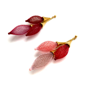 Red Pink Ombre Bundle Earrings-Earrings-Dorine Decayeux-Pistachios