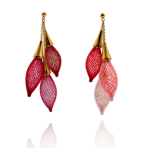 Red Pink Ombre Bundle Earrings-Earrings-Dorine Decayeux-Pistachios