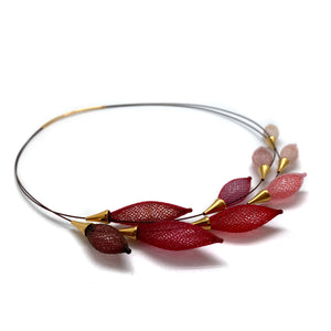 Red Pink Ombre Necklace-Necklaces-Dorine Decayeux-Pistachios
